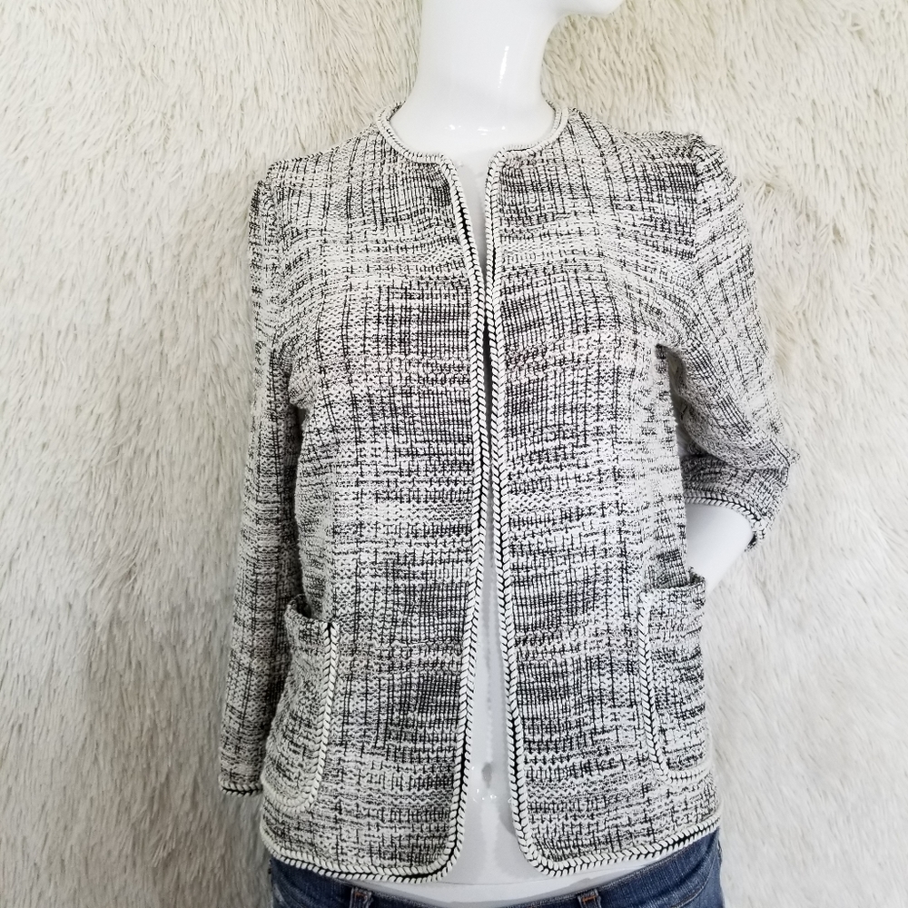 Max Studio tweed light jacket blazer small soft